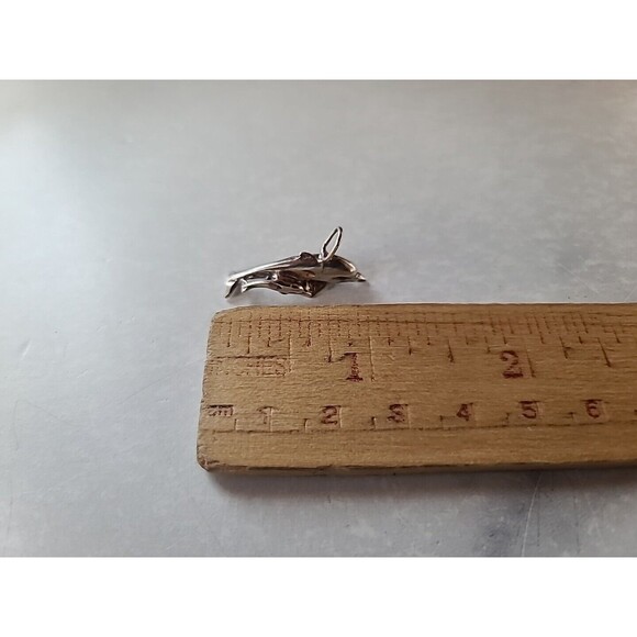 925 Sterling Silver Dolphin Pendant Vintage - Picture 9 of 10